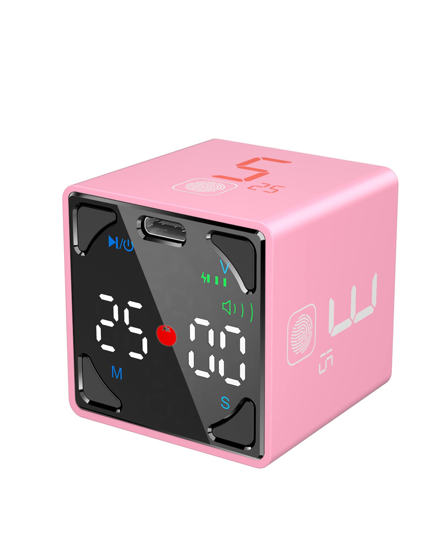Amazon｜TickTime Cube ポモドーロタイマー 両面LEDパネル タップ操作
